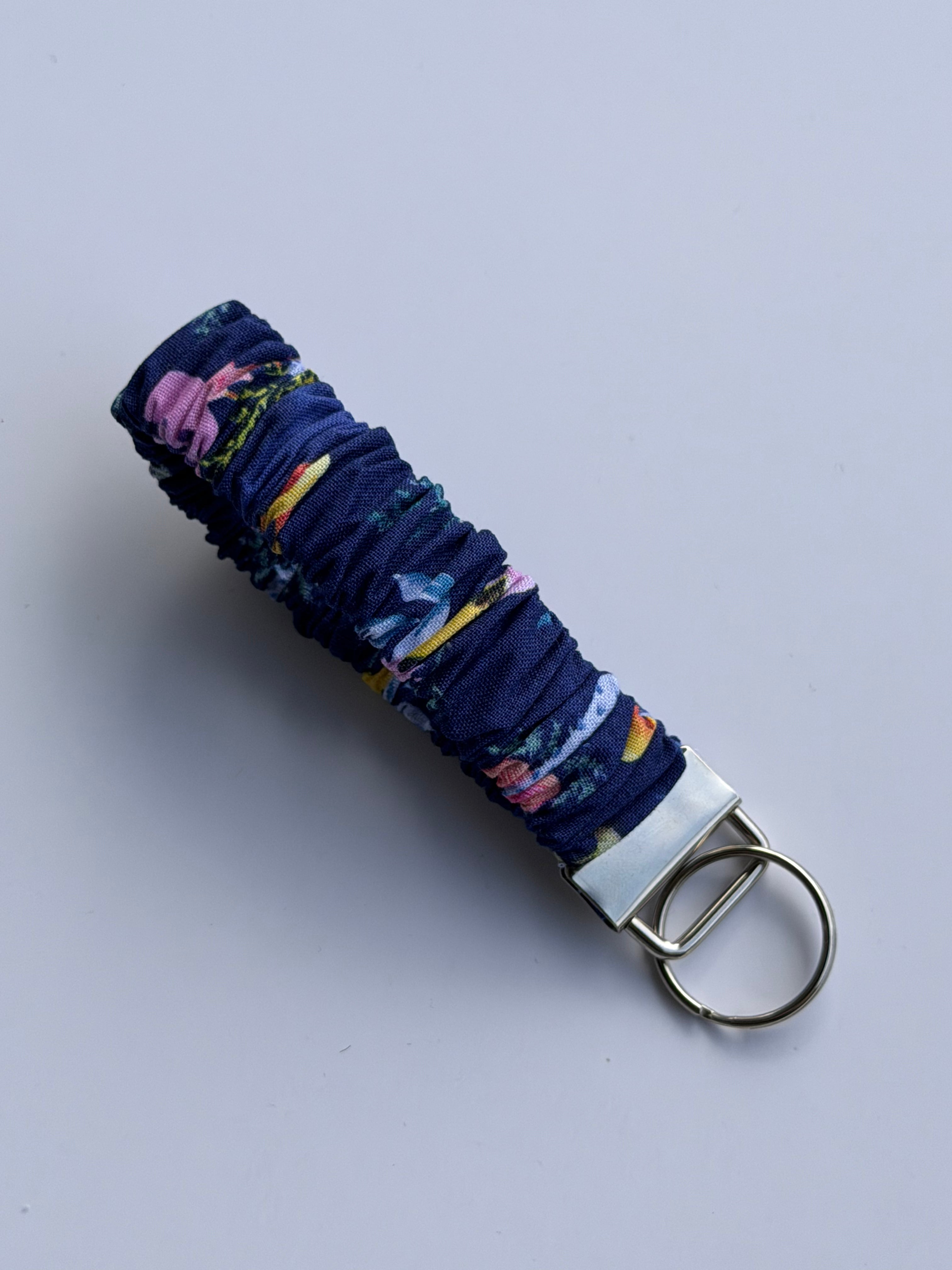 Scrunchie Wristlet - Dark Blue Whimsy